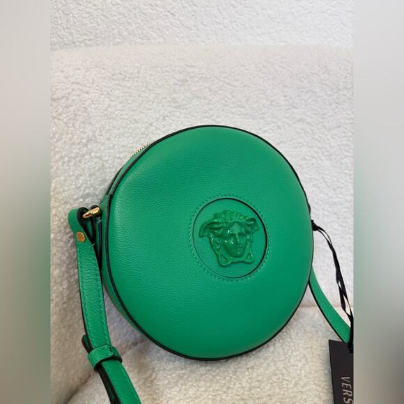 Versace Medusa Green Round Crossbody Bag - Picture 2 of 6